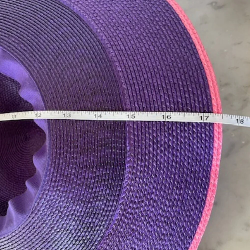 HARVE BENARD Wide Brim Sun Vintage Hat Purple Pink